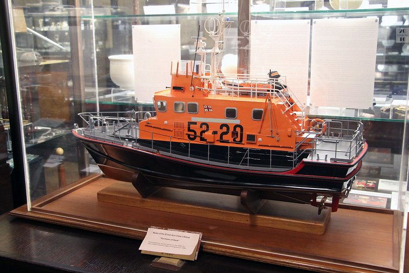 A model of RNLB "Duchess of Kent" in a glass display case
